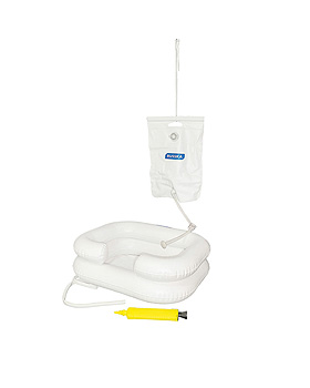 Haarwaschwanne-Set, bestehend aus: Haarwaschwanne aufblasbar, Russka, medishop.de