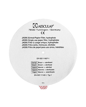 Einmal-Papierfilter rund mit Prozessindikator (100 Stck.), Aesculap, medishop.de