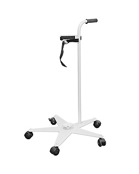 Flaschenfahrgestell wei mit massivem Stahlblechsockel, ratiomed, medishop.de