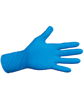 High Risk Pro Nitrilhandschuhe blau, 30 cm lang, Gr. M puderfrei (50 Stck.), ratiomed, medishop.de