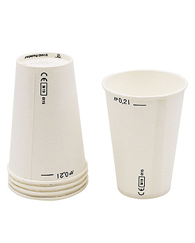 Trinkbecher aus Papier, 200 ml, wei, 100 Stck, ratiomed, medishop.de