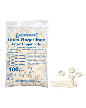 Fingerlinge Latex S Gr. 2 (100 Stck.), ratiomed, medishop.de