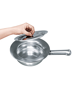 Stechbecken mit Flachgriff und Deckel fr Kinder, ratiomed, medishop.de