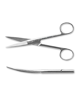 chir. Schere megro gebogen, spitz/spitz 14,5 cm, ratiomed, medishop.de