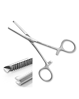 Kocher Arterienklemme megro gerade, gerieft, 14 cm, ratiomed, medishop.de