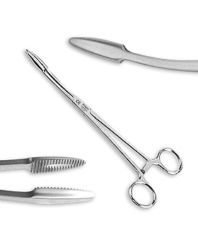 Gross-Maier Kornzange megro gebogen, 20 cm, mit Sperre, ratiomed, medishop.de