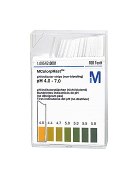 pH-Indikatorstbchen nicht blutend pH 4-7 Spezialindikator (1x100 T.), Merck, medishop.de