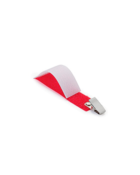 Universal-Schlauchhalter ratiomed OP-FIX mit Clip wei/rot, 9,5x2,5 cm (25 Stck.), ratiomed, medishop.de