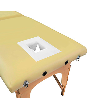 Massageliege-Gesichtsauflagen Vlies weiß 30 x 21 cm (100 Stck.), ratiomed, medishop.de