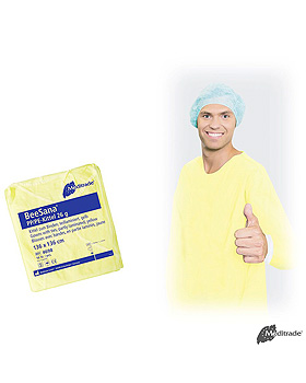 PP/PE-Schutzkittel gelb, 136 x 136 cm (10 Stck.), ratiomed, medishop.de