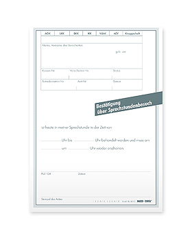 Sprechstundenbesuche DIN A6 (500 Stck.), Med + Org, medishop.de