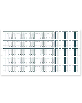 Alphabetleistenaufkleber MEGAnorm DIN A4 aus unzerreibarer PP-Folie (100 Stck.), Med + Org, medishop.de