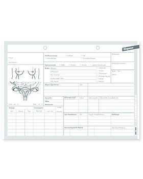 Diagnosekarten DIN A5 quer Typ Gynkologie (500 Stck.), Med + Org, medishop.de