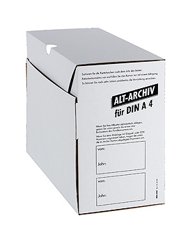 Alt-Archivkarton DIN A4, fr alle Fachgruppen (50 Stck.), Med + Org, medishop.de