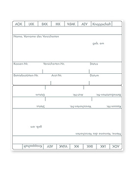Adressfeldaufkleber eGK (1000 Stck.), Med + Org, medishop.de