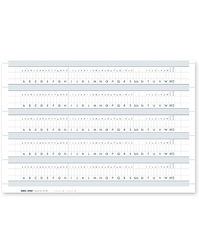 Alphabetleistenaufkleber fr Karteitaschen DIN A5 (100 Stck.), Med + Org, medishop.de