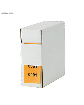Archiv-Nummern, doppelt 0001 - 1000, orange, Med + Org, medishop.de