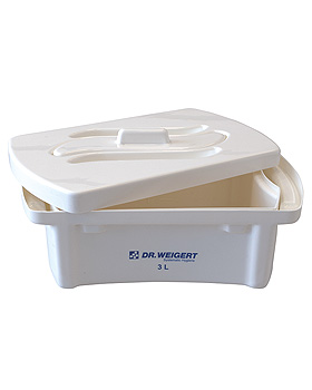 Instrumentenwanne 3 Ltr. mit Siebeinsatz und Deckel, Dr. Weigert, medishop.de