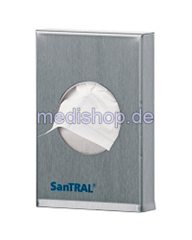 SanTRAL Hygienebeutelspender HB 2 E ST Edelstahl geschliffen, Ophardt Product, medishop.de