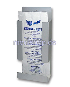 ingo-man Hygienebeutelspender HB 1 A  Aluminium silber eloxiert, Ophardt Product, medishop.de