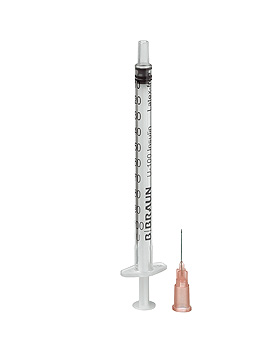 Omnifix 100 Duo Insulinspritzen 1 ml m. beigel. Kanle 0,45x12 mm (100 Stck.), B.Braun, medishop.de