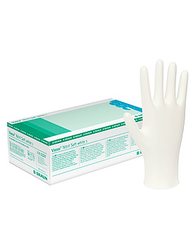Vasco Nitril Soft white U.-Handschuhe, PF, Gr. M, unsteril (200 Stck.), B.Braun, medishop.de