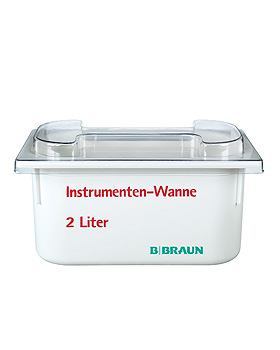 Helipur Instrumentenwanne 2 Ltr. mit Siebeinsatz und Deckel, B.Braun, medishop.de