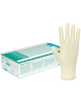 Vasco Sensitive Untersuchungshandschuhe PF, hell, Latex, extra klein (100 Stck.), B.Braun, medishop.de