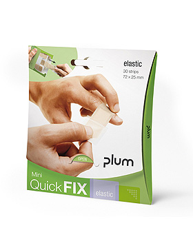 QuickFix Mini Pflasterpackung inkl. 30 Pflasterstrips elastic, Plum Deutschland, medishop.de