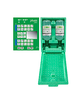 Plum Augensplstation Duo mit 2 Flaschen in Wandbox mit Spiegel, Plum Deutschland, medishop.de