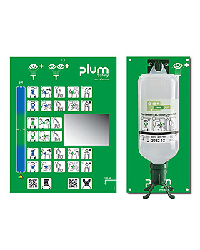 Plum Augensplstation Duo mit 1 Flasche inkl. Wandhalter, Piktogramm, Plum Deutschland, medishop.de