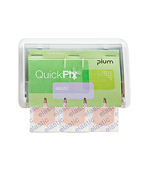 QuickFix UNO Pflasterspender transparent inkl. 45 Pflasterstrips elastic, Plum Deutschland, medishop.de
