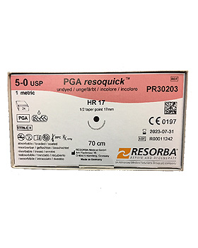 PGA-RESOQUICK HR 17 5/0=1, ungefrbt, Nahtmaterial Fadenlnge 70 cm (24 Stck.), Resorba Wundversorgung, medishop.de