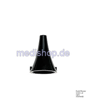 Ohrtrichter, wiederverwendbar,  4 mm, schwarz (100 Stck.), Riester, medishop.de