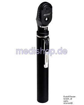 ri-mini Ophthalmoskop XL 2,5 V, schwarz, mit Griff Typ AA, Riester, medishop.de