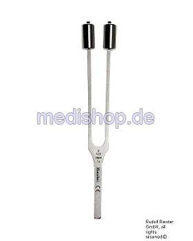 Stimmgabel c 128 Hz, Stahl, mit Dmpfern, Riester, medishop.de