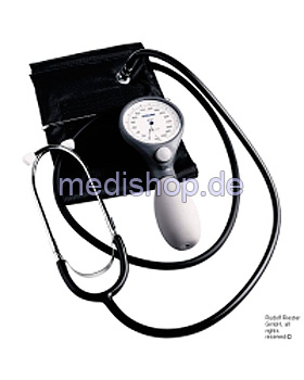 ri-san Blutdruckmessgerät Ø 64 mm schiefergrau mit Stethoskop, 1-Schlauch,, Riester, medishop.de