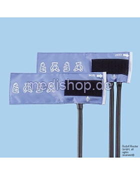 Klettenmanschette Neugeborene, 15,5 x 5 cm, 1-Schlauch, blau, Riester, medishop.de