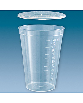 Einmal-Becher 125 ml, PP, farblos ohne Deckel (50 Stck.), Sarstedt, medishop.de