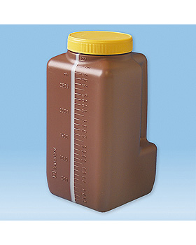 Urinsammelflaschen 3,0 Ltr. mit transparentem Sichtstreifen (30 Stck.), Sarstedt, medishop.de