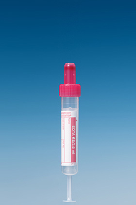 S-Monovetten 2,6 ml, 65 x 13 mm, K3 EDTA Papieretikett, steril (50 Stck.), Sarstedt, medishop.de