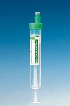 S-Monovetten 10 ml, 92 x 16 mm, Citrat 3,2%, Papieretikett, steril (50 Stck.), Sarstedt, medishop.de