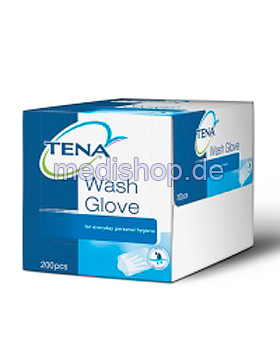 TENA Wash Glove ohne Innenfolie, blau, Waschhandschuhe 16 x 25cm (6 x 200Stck.), Tena, medishop.de