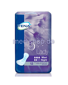 TENA Lady Discreet Maxi Night, Inkontinenzeinlagen (6 x 12 Stck.), Tena, medishop.de