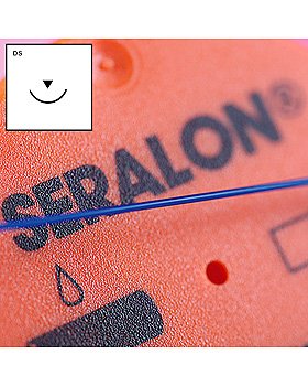 SERALON DS-18 5/0=1, blau, Nahtmaterial Fadenlänge 50 cm (24 Stck.), Serag Wiessner, medishop.de