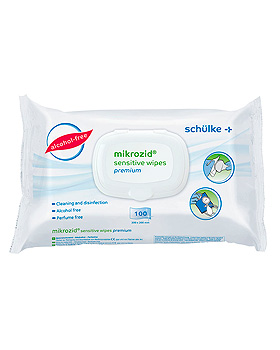 mikrozid sensitive wipes premium Desinfektionstcher (100 T.), Schlke & Mayr, medishop.de