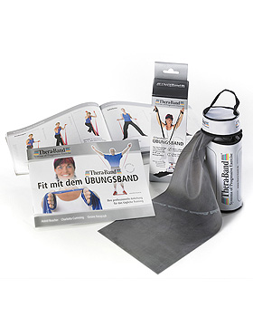 TheraBand 2,5 m, schwarz/spez. stark inkl. Tranker-Tasche m. bungsanleitung, Thera Band, medishop.de