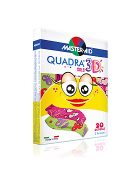QUADRA 3D GIRLS Wundverband zwei Formen Sortiment (20 Stck.), Trusetal Verbandstoffwerk, medishop.de