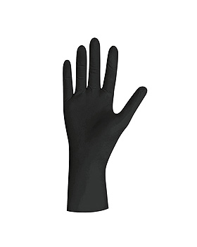 Select Black U.-Handschuhe Gr. L Latex unsteril puderfrei schwarz (100 Stck.), UNIGLOVES, medishop.de