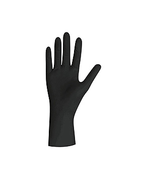 Black Pearl Nitril U.-Handschuhe Gr. L unsteril puderfrei schwarz (100 Stck.), UNIGLOVES, medishop.de